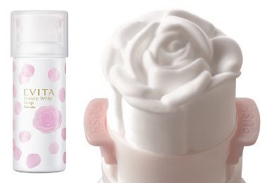 カネボウ化粧品、「エビータ」にバラの形の泡が出る洗顔料