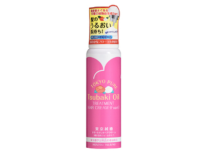 本島椿、泡のヘアクリームで「東京産椿油」をアピール