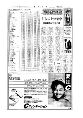 【週刊粧業】1987年度化粧品メーカー売上上位30社ランキング