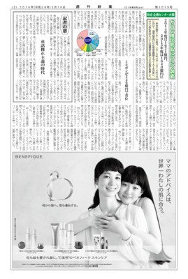【週刊粧業】総合企画センター大阪、2014年度サロン用化粧品について調査